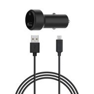 CHARGEUR ALLUME-CIGARE VOITURE - XQISIT TRAVEL-POWER - 2.4A NOIR