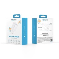 CHARGEUR SECTEUR GAN 45W FOREVER TC-08-45CC - DOUBLE USB-C POWER DELIVERY - BLANC