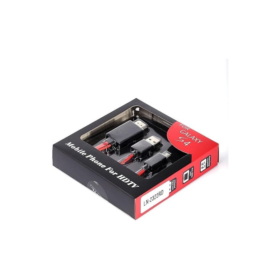 CÂBLE MHL MICRO-USB VERS HDMI (MALE TO MALE) - 2,0 MÈTRES - COMPATIBLE SAMSUNG GALAXY S3, S4, S5, NOTE 2, NOTE 3
