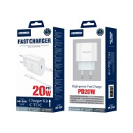 JELLICO AK-200 - CHARGEUR SECTEUR RAPIDE UNIVERSEL ULTRA-COMPACT USB-C PD 20W - BLANC