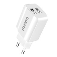 DUDAO A2EU - PACK CHARGEUR SECTEUR DOUBLE PORT USB 2.4A + CÂBLE USB-C BLANC