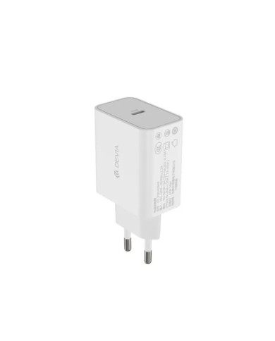 DEVIA ROCKET PD 45W - CHARGEUR SECTEUR ULTRA RAPIDE POWER DELIVERY - 1X PORT USB-C BLANC