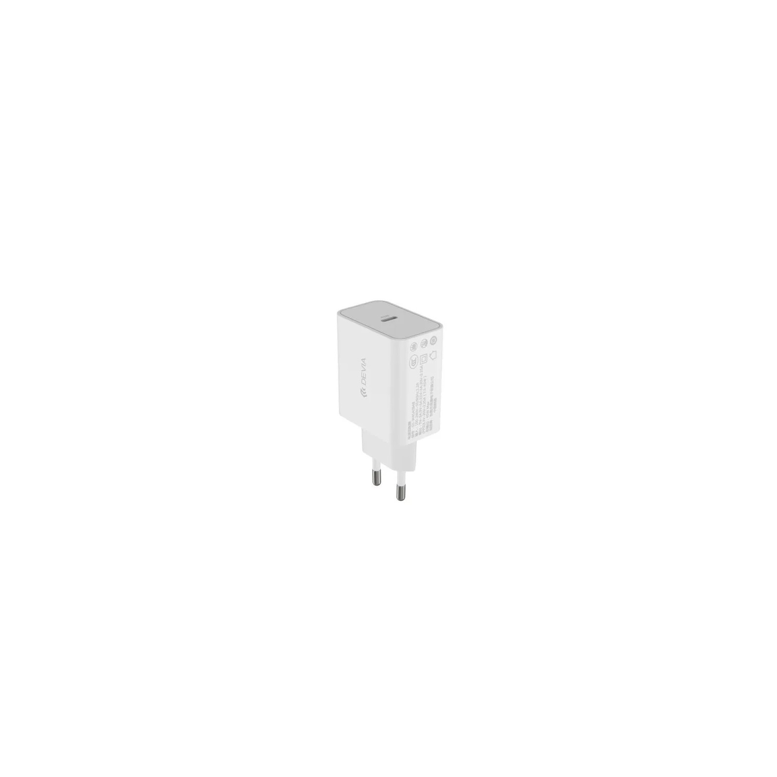 DEVIA ROCKET PD 45W - CHARGEUR SECTEUR ULTRA RAPIDE POWER DELIVERY - 1X PORT USB-C BLANC