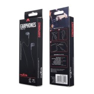ÉCOUTEURS FILAIRES + TÉLÉCOMMANDE + MICRO - MAXLIFE MXEP-01 - JACK 3.5MM - NOIR