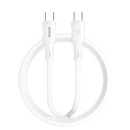 CÂBLE SILICONE ULTRA-SOUPLE USB-C VERS C - BWOO BO-X329C-C - PD 65W 1M BLANC