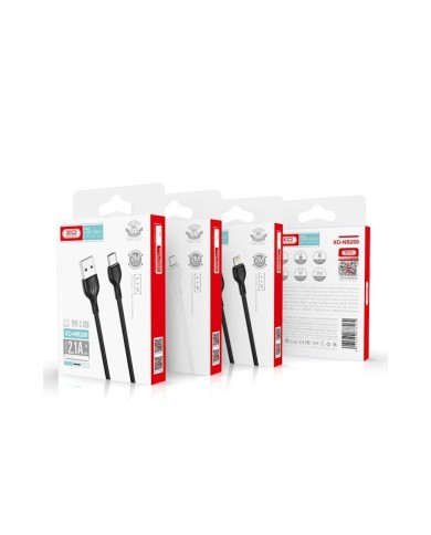 CÂBLE USB-A VERS LIGHTNING - XO-NB200 - 2.1A 2M NOIR