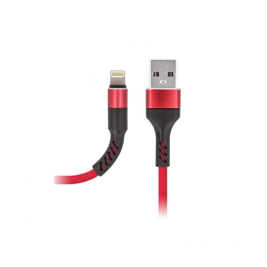 CÂBLE USB-A VERS LIGHTNING - MAXLIFE MXUC-01 - 2A 1M ROUGE