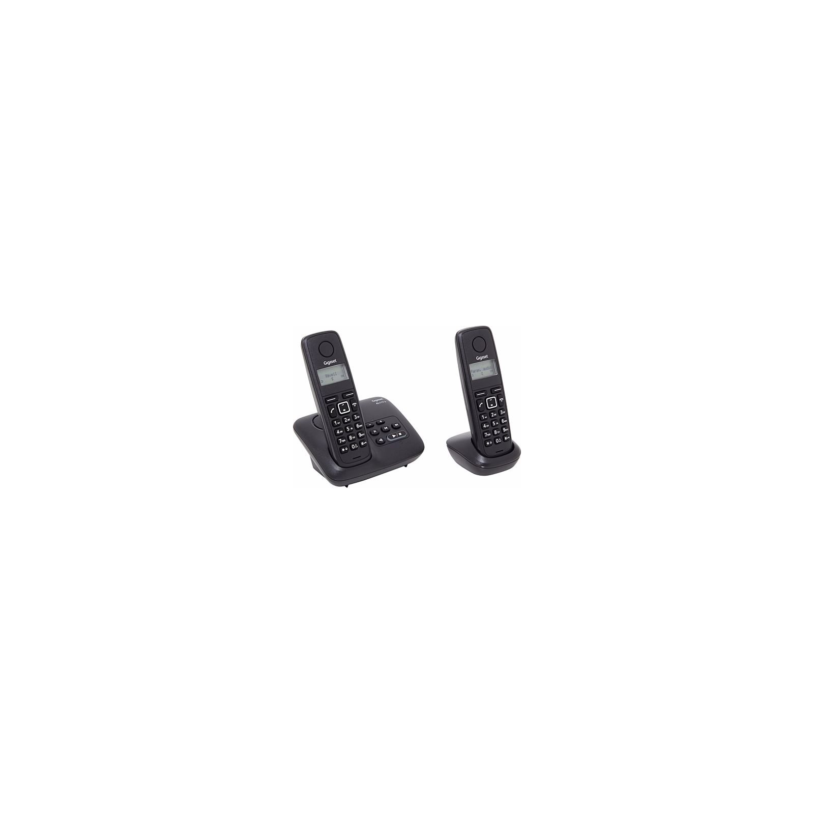 GIGASET AL117A DUO - PACK DE 2 TÉLÉPHONES FIXES SANS FIL AVEC RÉPONDEUR NOIR