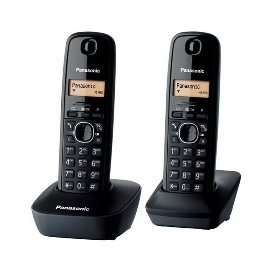 PANASONIC KX-TG1612 DUO - PACK DE 2 TÉLÉPHONES FIXES SANS FIL NOIR