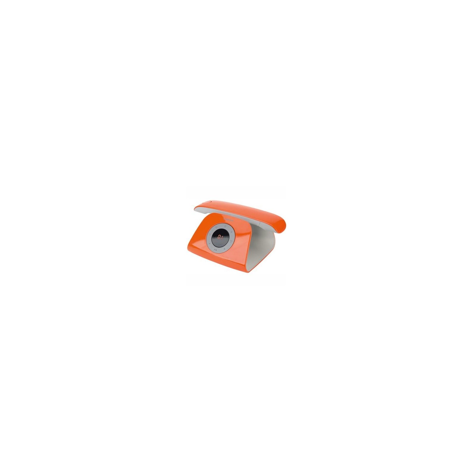 LOGICOM RÉTRO SOLO - TÉLÉPHONE FIXE SANS FIL DESIGN ORANGE (SANS BATTERIE)