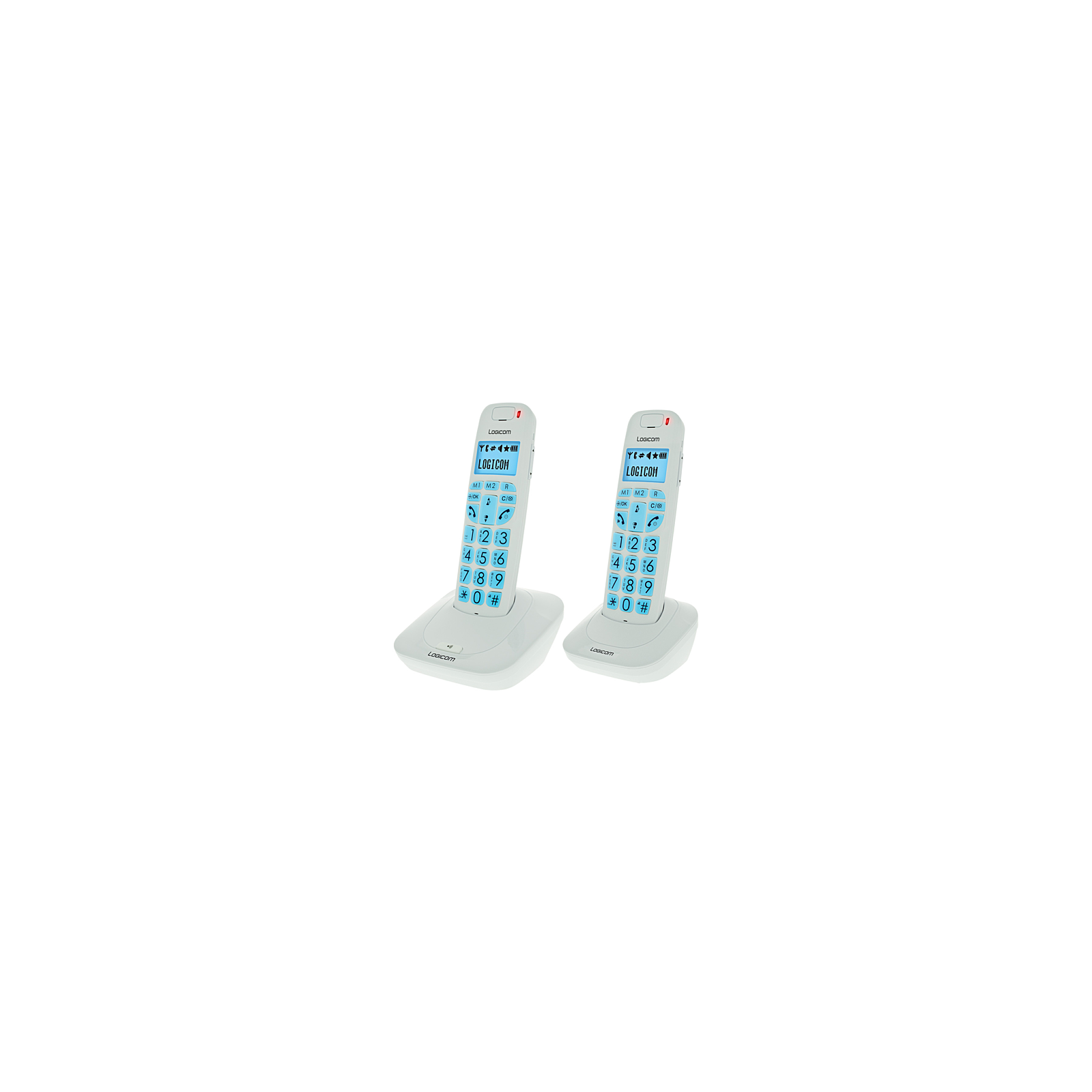 LOGICOM CONFORT 250 DUO - PACK DE 2 TÉLÉPHONES FIXES SANS FIL BLANC