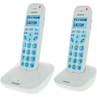 LOGICOM CONFORT 250 DUO - PACK DE 2 TÉLÉPHONES FIXES SANS FIL BLANC