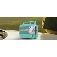 MUSE RETRO-POCKET M-056 AG - RADIO PORTABLE ANALOGIQUE AM/FM VERT MENTHE