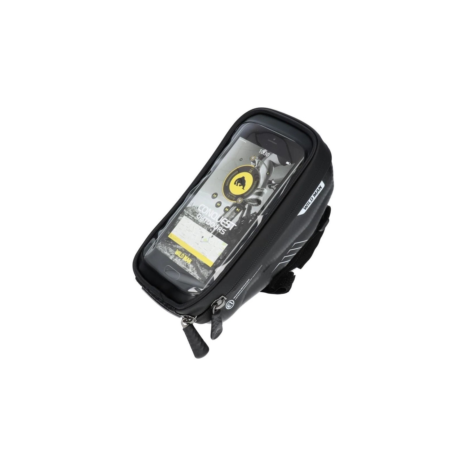 SACOCHE DE GUIDON POUR VÉLO ÉLECTRIQUE WILD MAN E1 - 1L NOIR