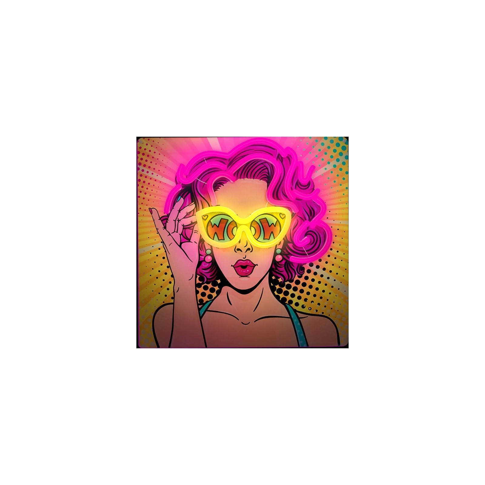 NEON LED POP ART STYLE FEMME FOREVER LIGHT AVEC VARIATEUR