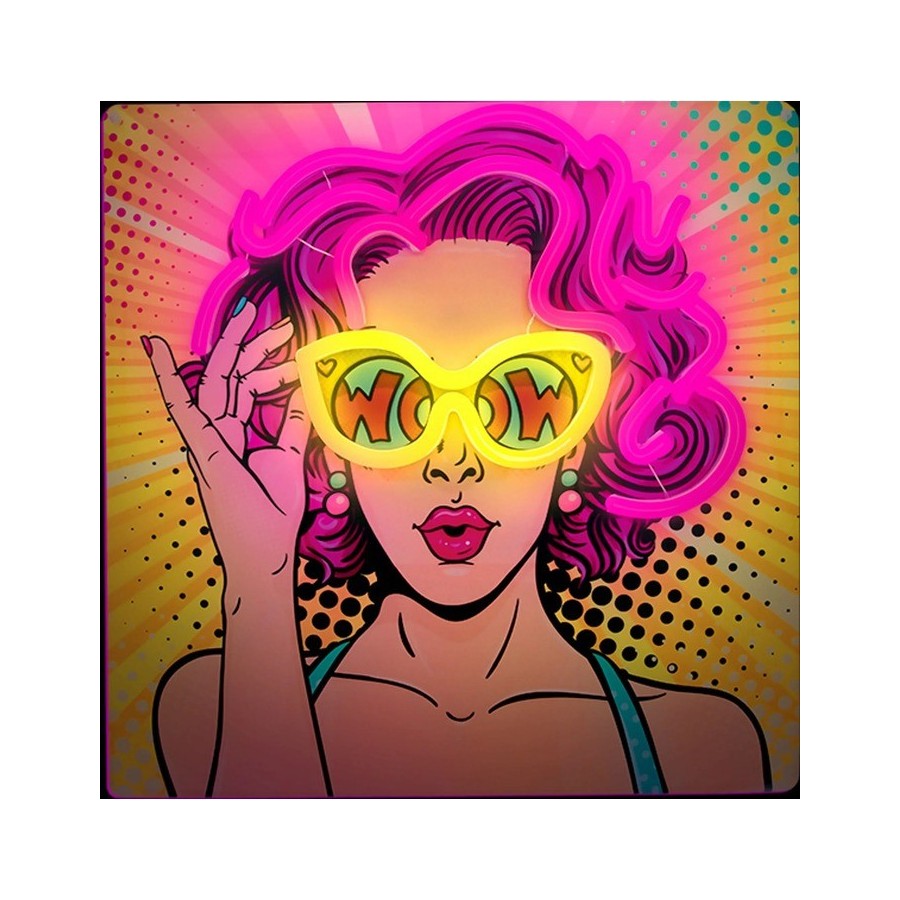 NEON LED POP ART STYLE FEMME FOREVER LIGHT AVEC VARIATEUR