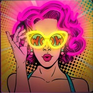 NEON LED POP ART STYLE FEMME FOREVER LIGHT AVEC VARIATEUR