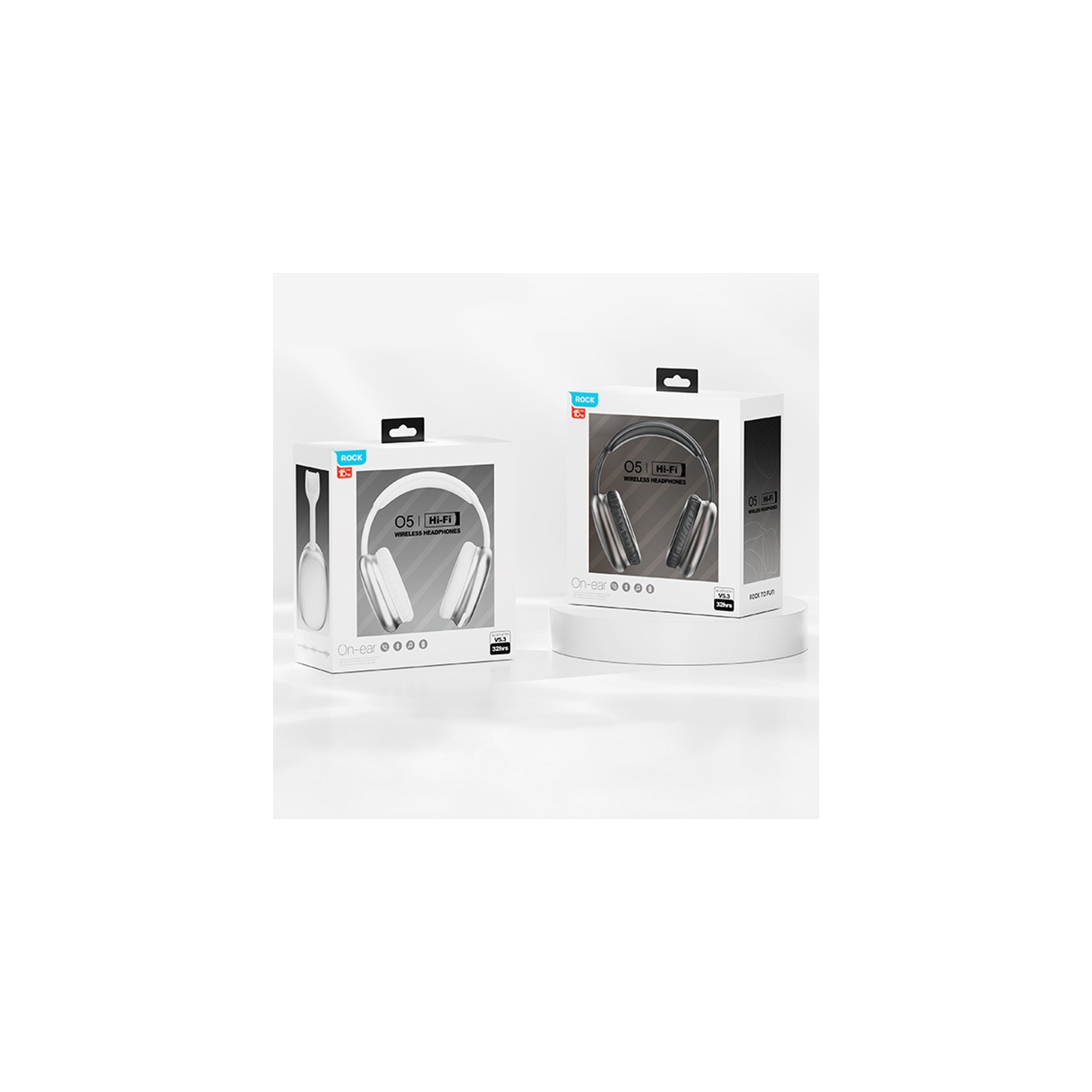 CASQUE SANS FIL BT - ROCK O5 - ARGENT
