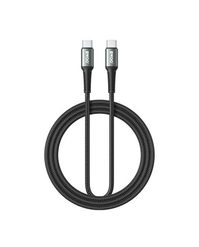 CÂBLE NYLON TRESSÉ USB-C VERS C - BWOO BO-X288C-C - 60W 2M NOIR