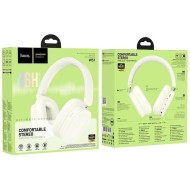 CASQUE SANS FIL BT - HOCO W51 - BLANC LAIT