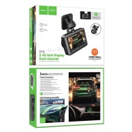 DOUBLE CAMÉRA EMBARQUÉE (DASHCAM) HOCO DV3 ÉCRAN 2,45" 1080P/30FPS NOIRE