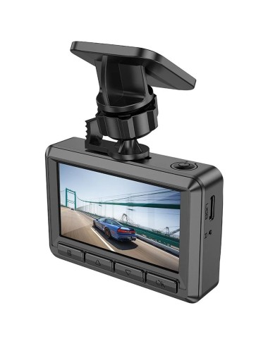 Double caméra embarquée (Dashcam) Hoco DV3 - Écran 2,45" - 1080P/30FPS - Noir