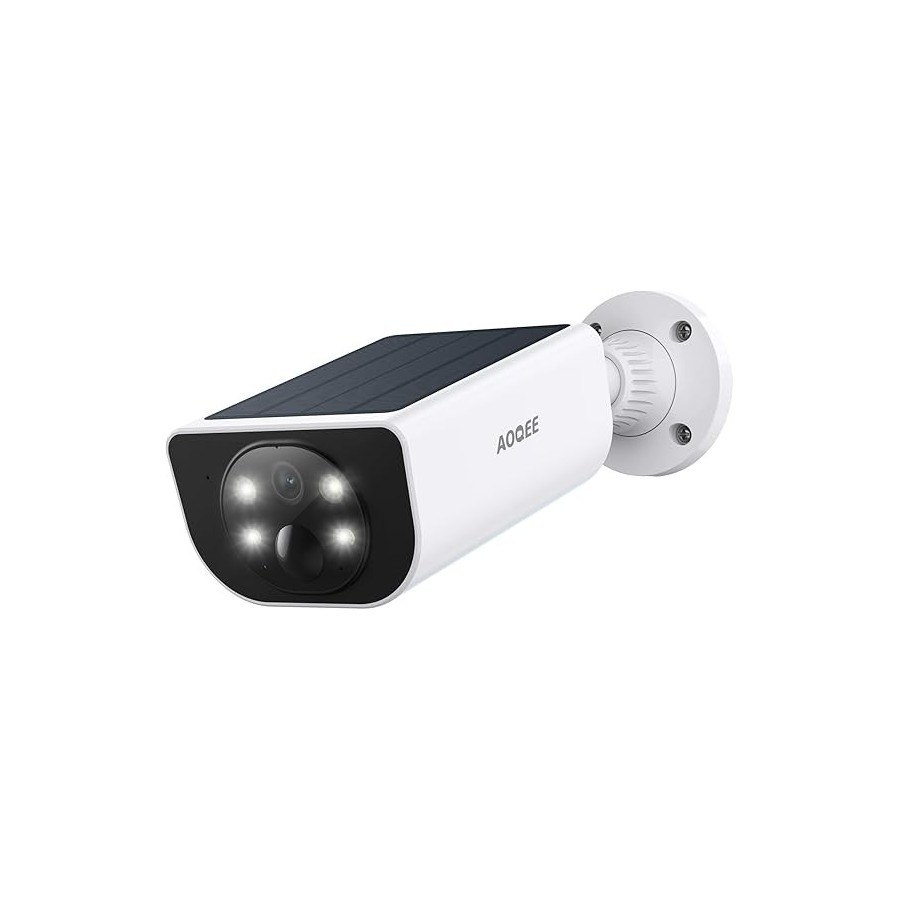 CAMÉRA DE SURVEILLANCE SANS FIL SOLAIRE AOQEE 2K 3MP WIFI IP65