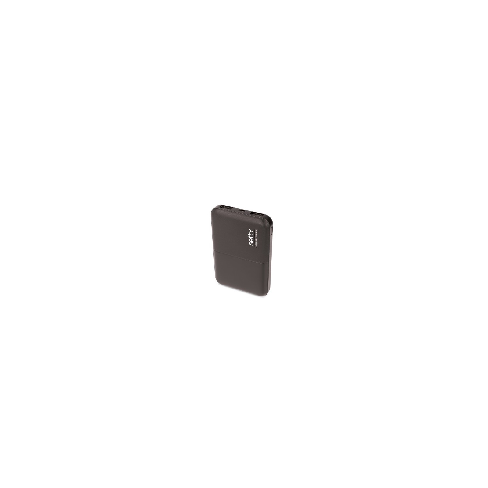 BATTERIE EXTERNE DE SECOURS SETTY 5000MAH 2X USB 2A FORMAT COMPACT NOIR