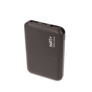BATTERIE EXTERNE DE SECOURS SETTY 5000MAH 2X USB 2A FORMAT COMPACT NOIR