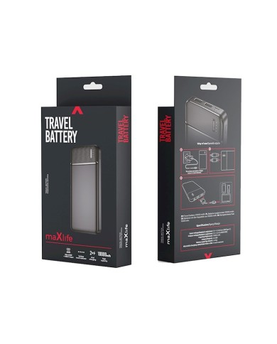 BATTERIE EXTERNE POWERBANK MAXLIFE MXPB-01 10000MAH NOIRE