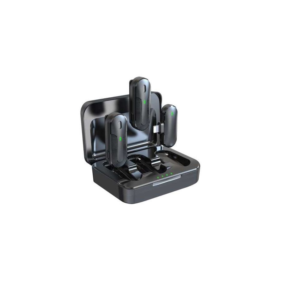DOUBLE MICROPHONE SANS FIL DEVIA KINTONE SERIES M8-2 2 EN 1 NOIR