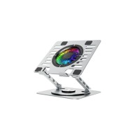 SUPPORT DE REFROIDISSEMENT TABLETTE ET ORDINATEUR PORTABLE WOZINSKY WDCX-X16-AS COOLBASE RGB 360 DEGRES ARGENT