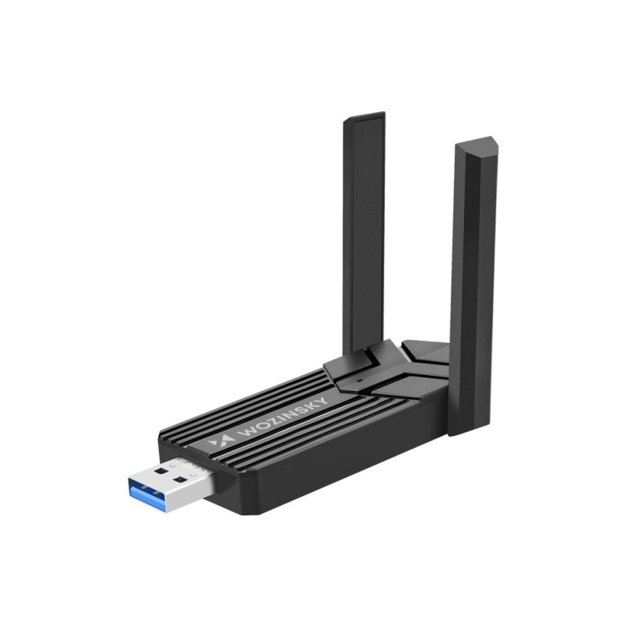 ADAPTATEUR WIFI USB 3.0 WOZINSKY WAX-1800 DOUBLE BANDE WIFI 6 NOIR