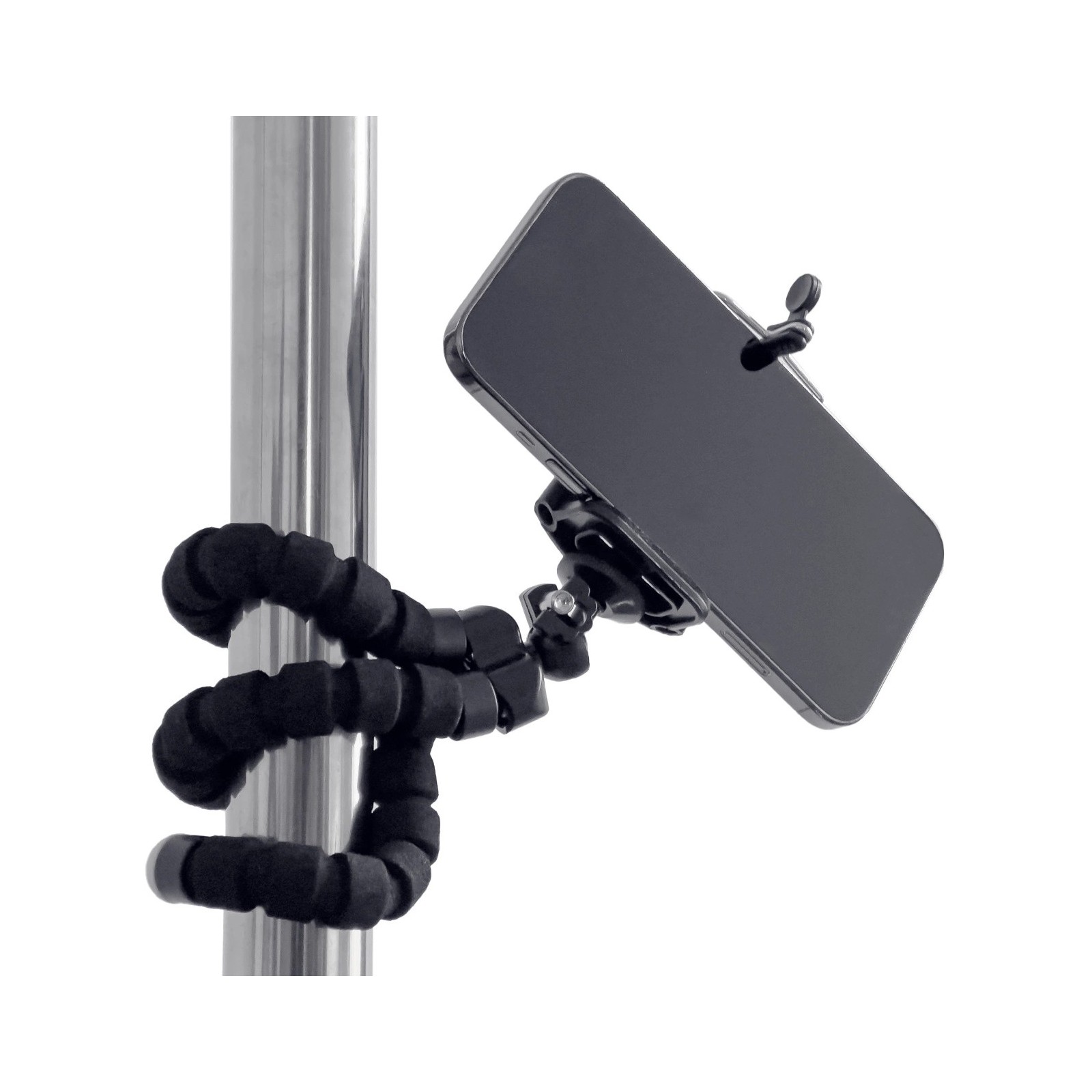 TRÉPIED FLEXIBLE ELASTIQUE POUR SMARTPHONE ET APPAREIL PHOTO NOIR