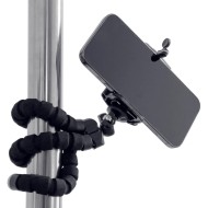 TRÉPIED FLEXIBLE ELASTIQUE POUR SMARTPHONE ET APPAREIL PHOTO NOIR