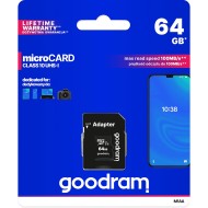 CARTE MEMOIRE MICRO SDXC GOODRAM IRDM CLASS 10 UHS-I 64GO NOIR