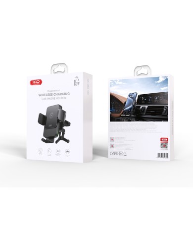 SUPPORT DE VOITURE RECHARGE INDUCTION SANS FIL - XO-WX041 - 15W NOIR