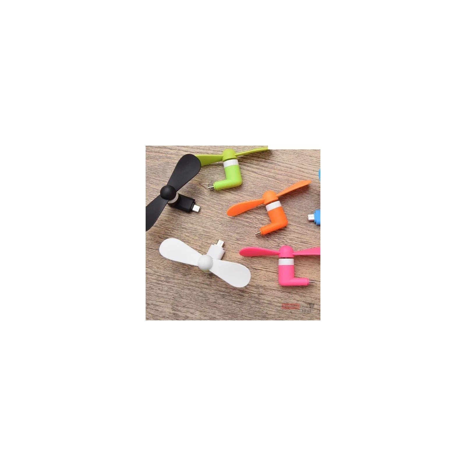 MINI VENTILATEUR DE POCHE - MICRO-USB & LIGHTNING - VERT FLUO