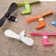 MINI VENTILATEUR DE POCHE - MICRO-USB & LIGHTNING - VERT FLUO