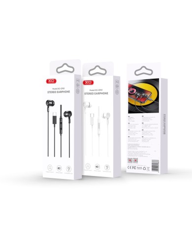 ÉCOUTEURS FILAIRES + TÉLÉCOMMANDE + MICRO - XO-EP81 - USB-C - NOIR