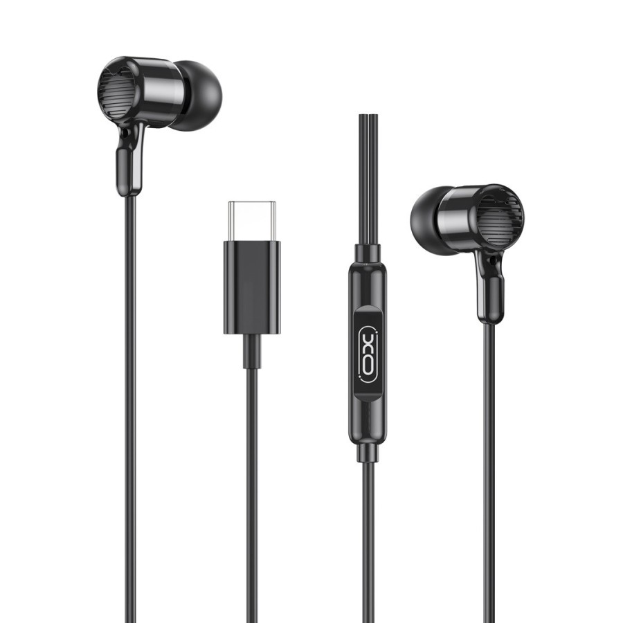 ÉCOUTEURS FILAIRES + TÉLÉCOMMANDE + MICRO - XO-EP81 - USB-C - NOIR