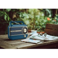 RADIO PORTABLE TRANSISTOR MUSE M-056 BL - DOUBLE BANDE FM/MW (AM) AVEC PRISE AUXILIAIRE - BLEU ET DORÉ