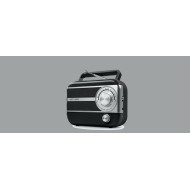 RADIO PORTABLE TRANSISTOR MUSE M-056 BS - DOUBLE BANDE FW/MW AVEC PRISE AUXILIAIRE - NOIR ET ARGENT