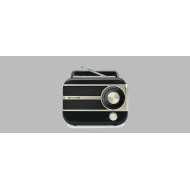 RADIO PORTABLE TRANSISTOR MUSE M-056 BG - DOUBLE BANDE FW/MW AVEC PRISE AUXILIAIRE - NOIR ET DORÉ