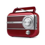 RADIO PORTABLE TRANSISTOR MUSE M-056 RED - DOUBLE BANDE FW/MW AVEC PRISE AUXILIAIRE - ROUGE