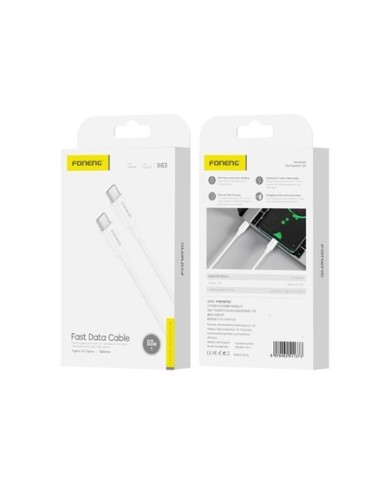 CÂBLE USB-C VERS C - FONENG X63 - PD 60W 1M BLANC