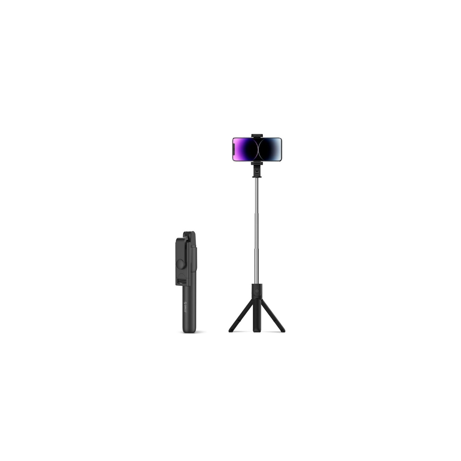PERCHE À SELFIE TÉLESCOPIQUE AVEC MINI TRÉPIED ET TÉLÉCOMMANDE BLUETOOTH ORICO SPV100 (ROTATION 360°) - NOIR